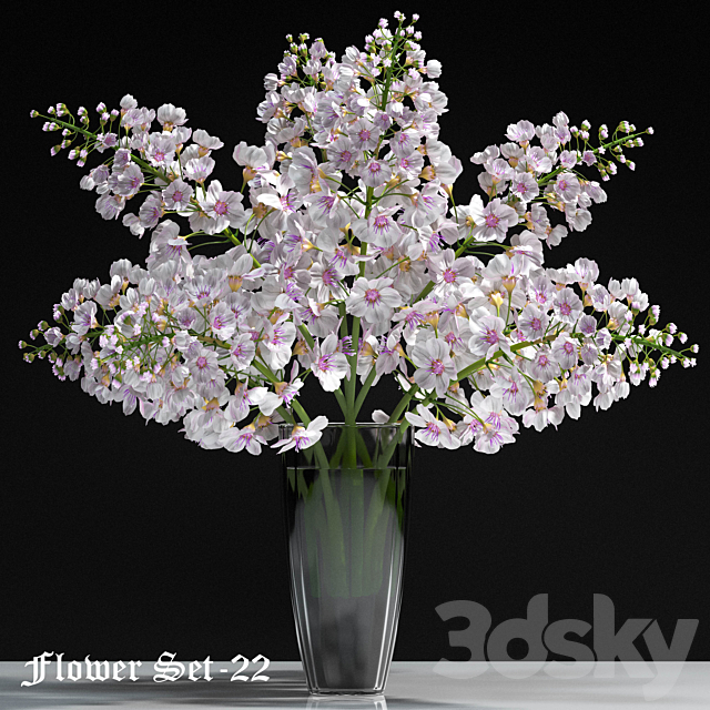 FLOWER VASE SET 22 3ds Max - thumbnail 2