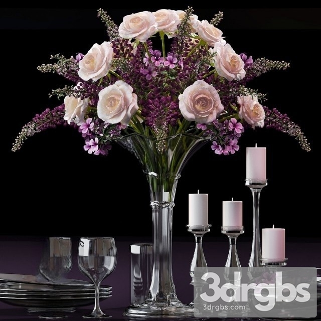 Flower Vase Set 3dsmax Download - thumbnail 1