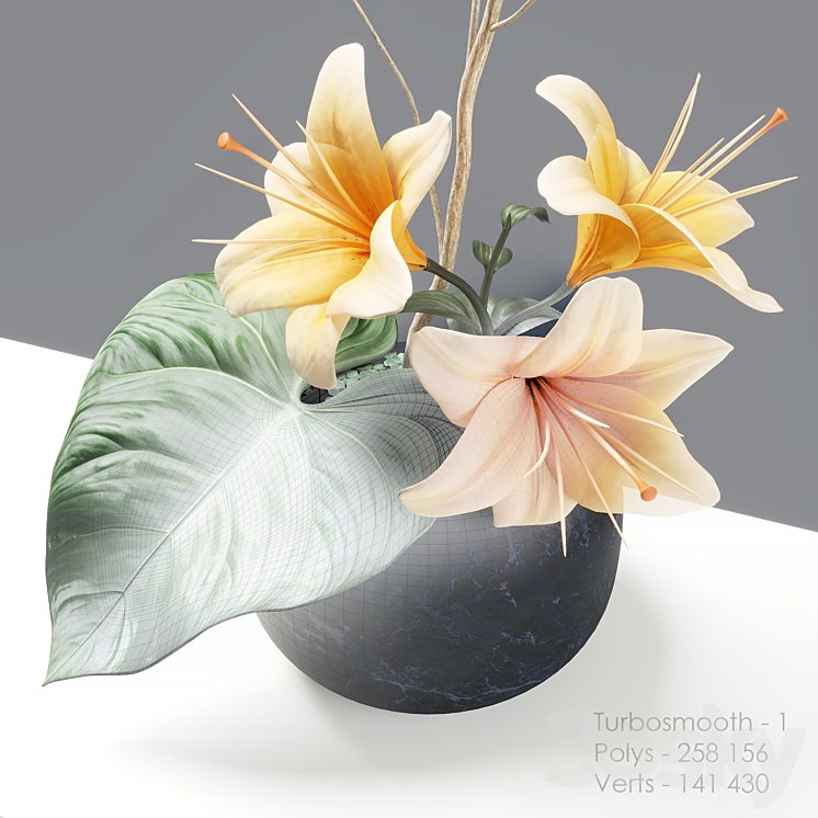 Flower_01 3DS Max - thumbnail 2