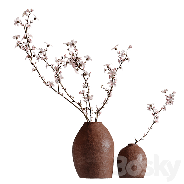 Flowering branches in a vase (2 colors) 3DS Max Model - thumbnail 2