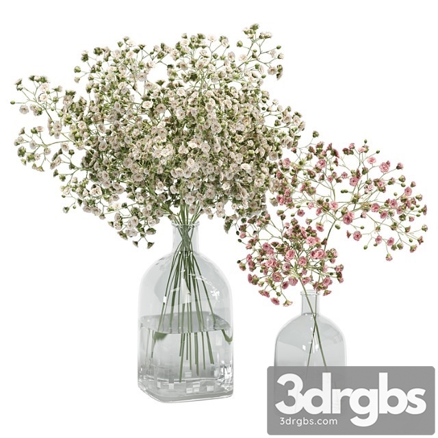 Flowers Bouquet In Glass Vase 02 1 3dsmax Download - thumbnail 1