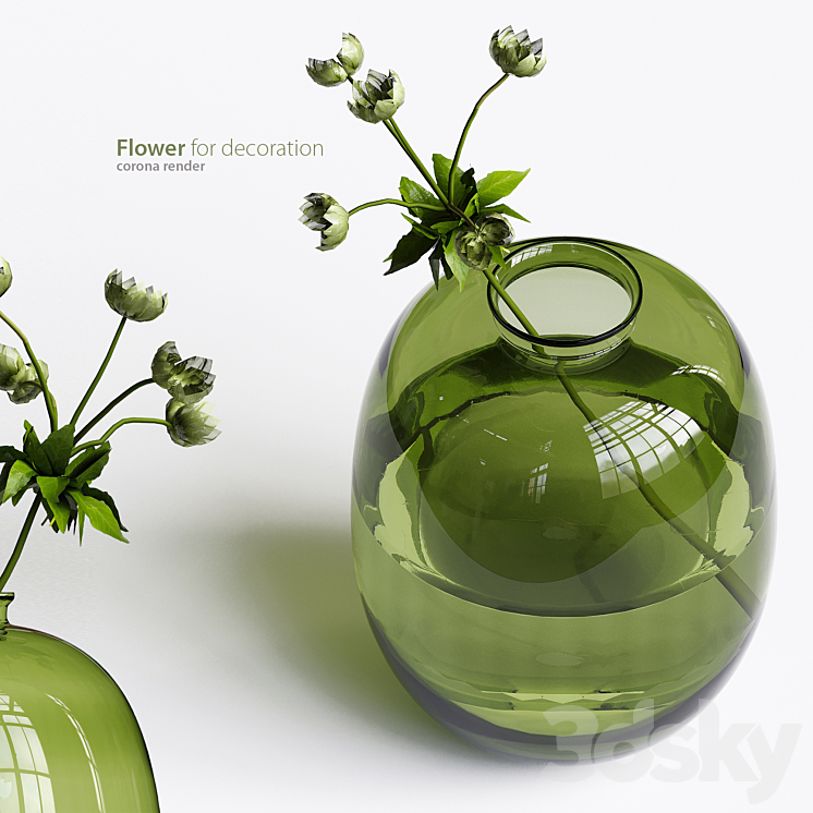 Flowers for decoration 3DS Max Model - thumbnail 2