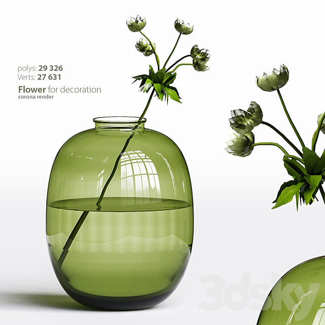 Flowers for decoration 3DSMax File - thumbnail 1