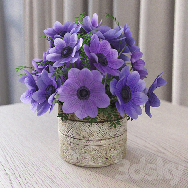 Flowers in a Vase 3 3DS Max Model - thumbnail 2