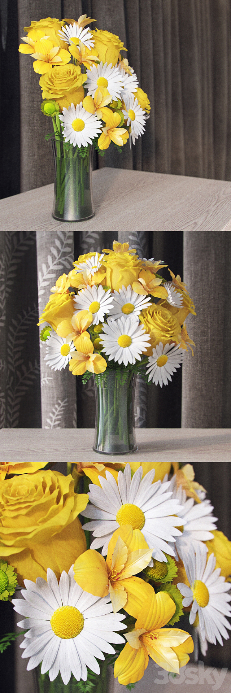 Flowers in a vase 3DS Max - thumbnail 1