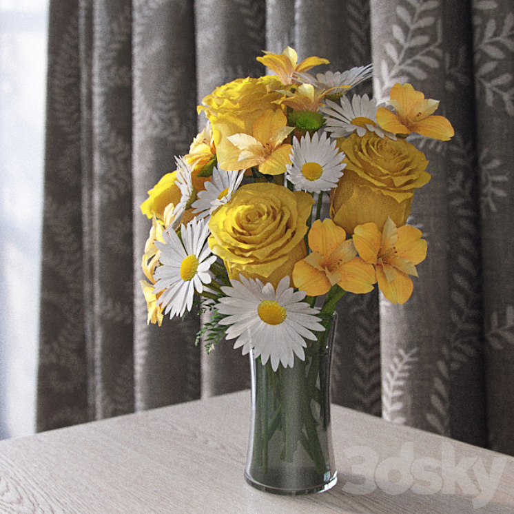 Flowers in a vase 3DS Max - thumbnail 2