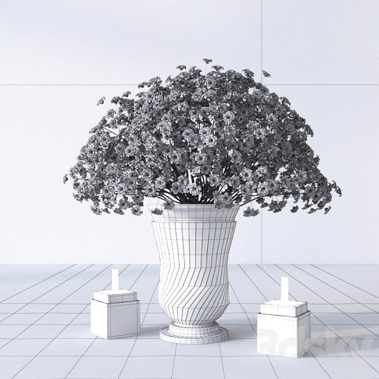 Flowers in a vase 3DS Max - thumbnail 2