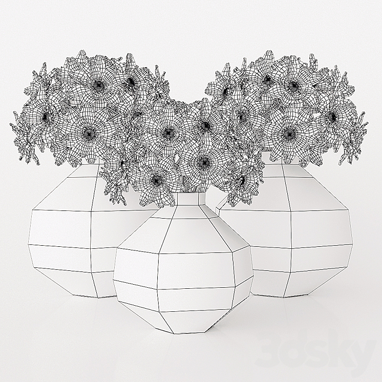 Flowers in a vase 3DS Max - thumbnail 2