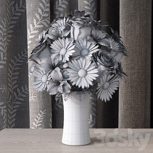 Flowers in a vase 3DSMax File - thumbnail 3