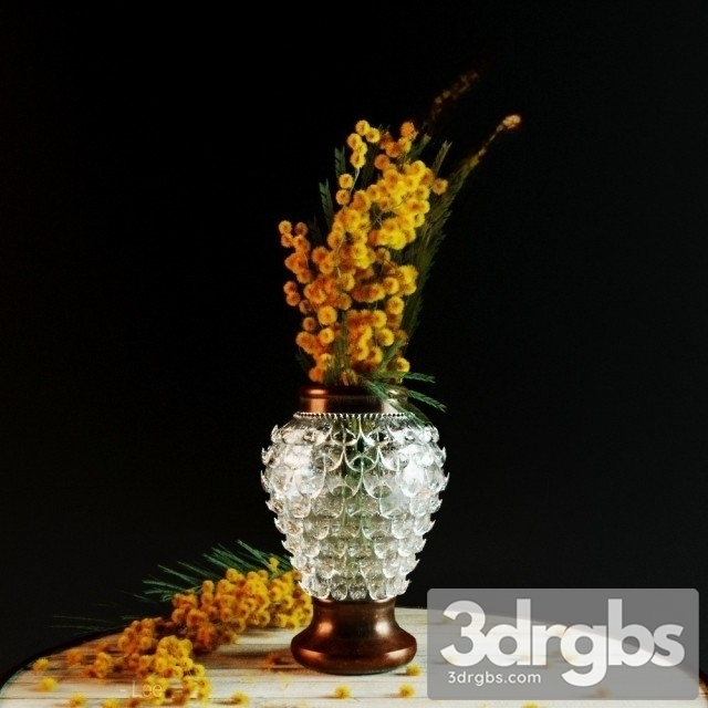 flowers mimosa 3dsmax Download - thumbnail 1