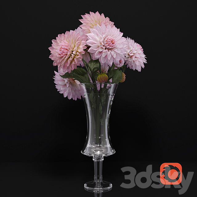 flowers_dahlias 3DSMax File - thumbnail 1