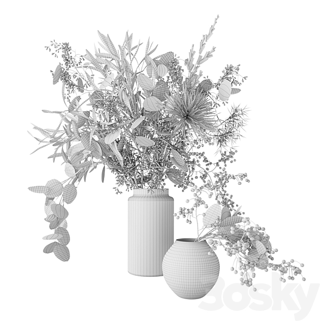 Green bouquet 3DS Max Model - thumbnail 3