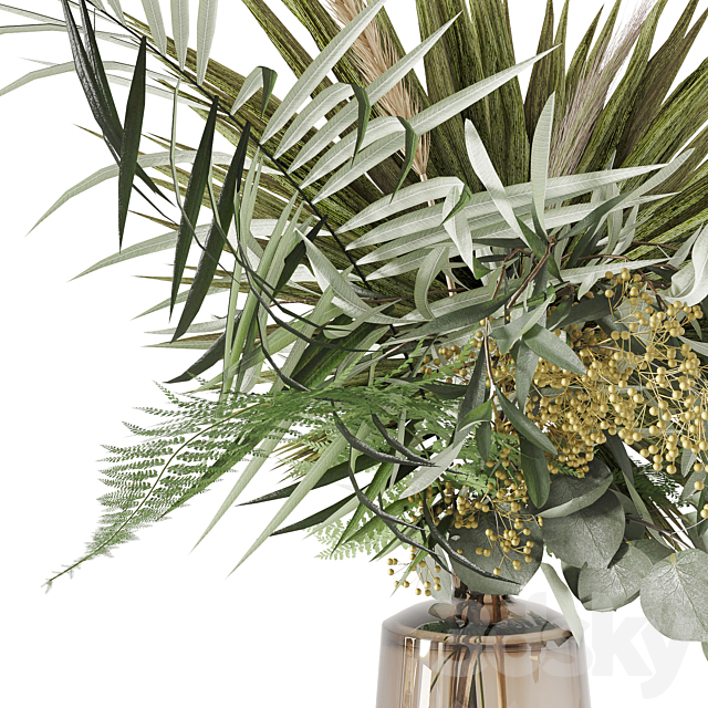 Green bouquet with palms 3DSMax File - thumbnail 2