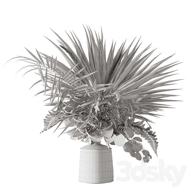 Green bouquet with palms 3DSMax File - thumbnail 4