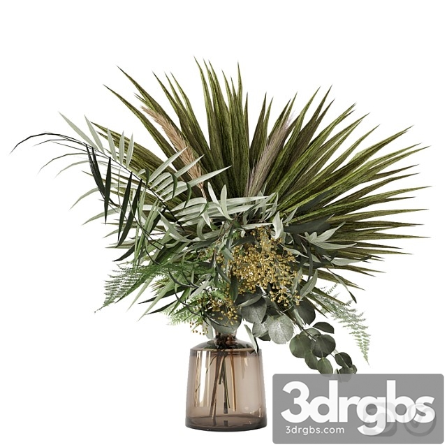 Green bouquet with palms - thumbnail 1