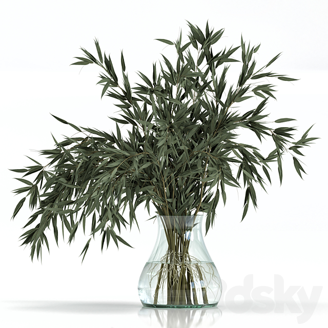 Green Branch in vase – Bouquet 003 3DSMax File - thumbnail 2