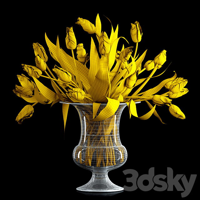 Green Parrot Tulips 3DSMax File - thumbnail 3