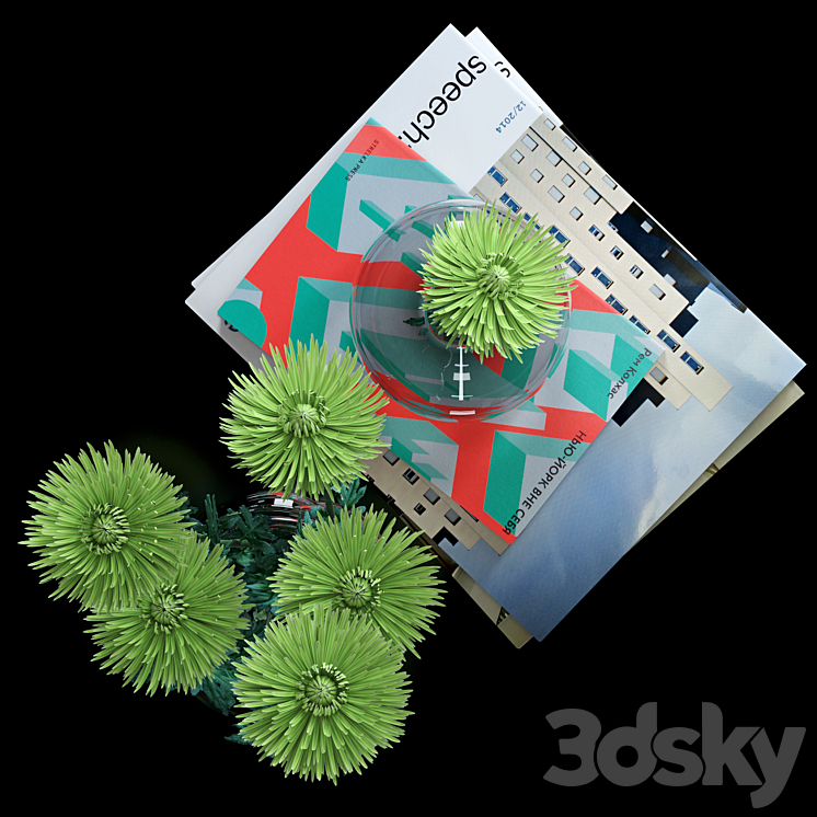 Green Spider Mom Asters Set 3DS Max - thumbnail 2