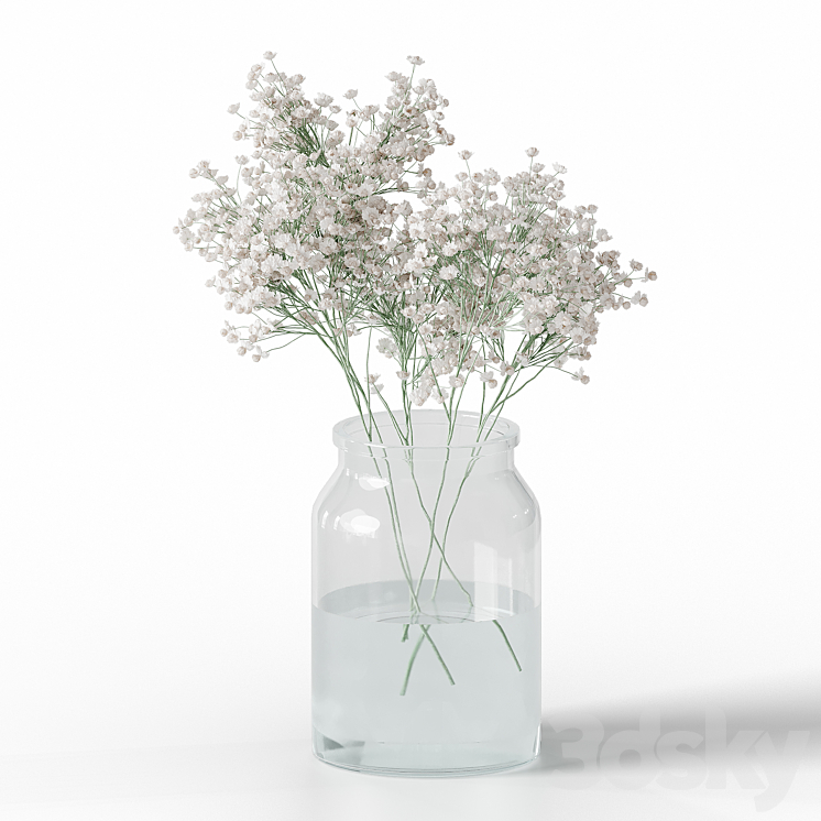 Gypsophila bouquet 3DS Max - thumbnail 1