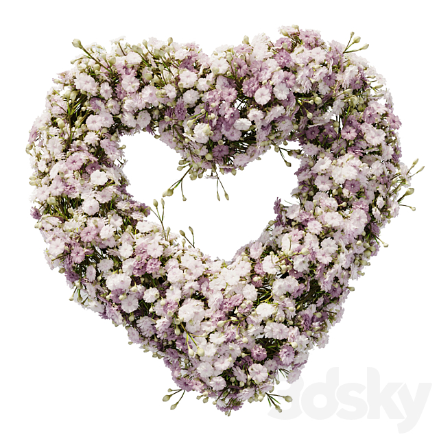 gypsophila wreath 3ds Max - thumbnail 1