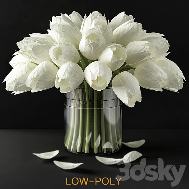 Handcrafted Real Touch Tulips (low poly) 3DS Max Model - thumbnail 1