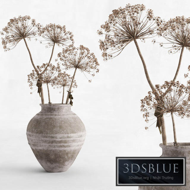 Hogweed in a clay vase 3DS Max - thumbnail 3