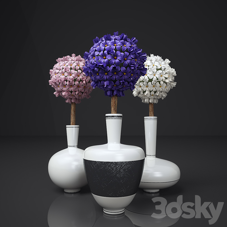 hyacinth floral bouquet 3DS Max - thumbnail 1