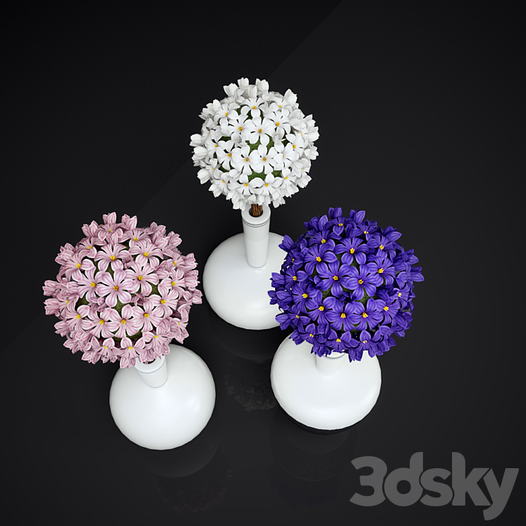 hyacinth floral bouquet 3DS Max - thumbnail 2