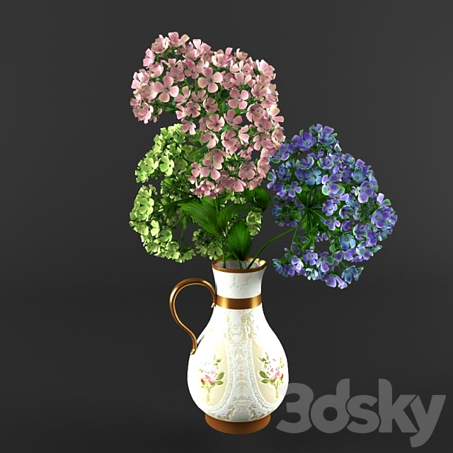 Hydrangea artificial 3DS Max Model - thumbnail 2