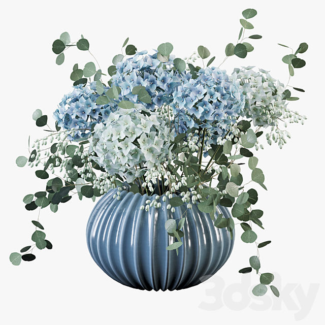 Hydrangea bouquet 3ds Max - thumbnail 1