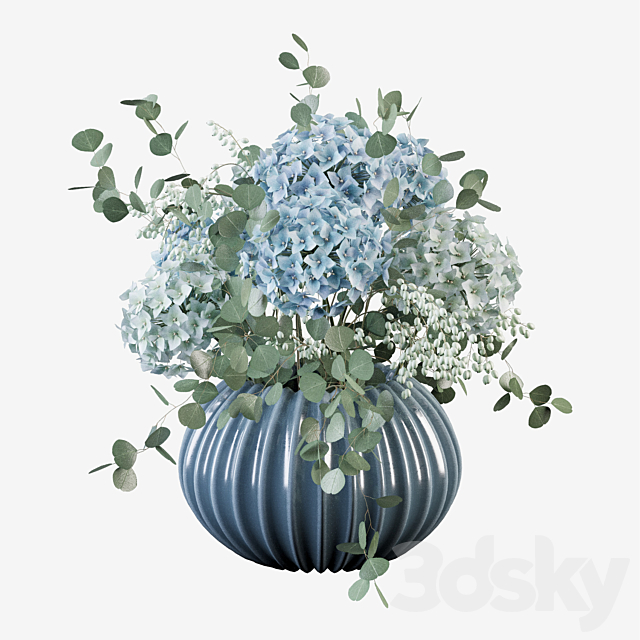 Hydrangea bouquet 3ds Max - thumbnail 2