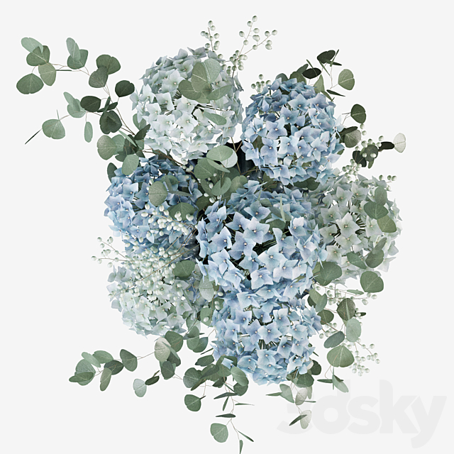 Hydrangea bouquet 3ds Max - thumbnail 3