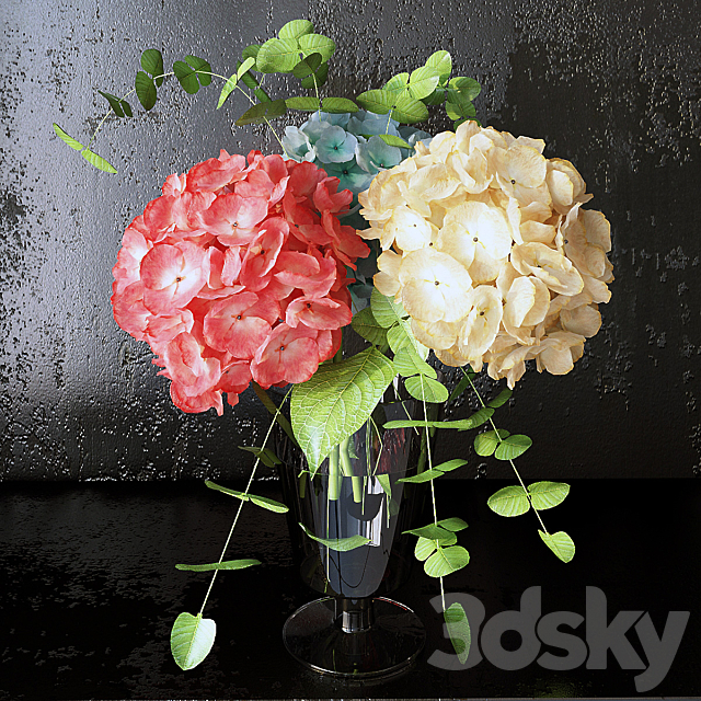 Hydrangea (bouquet) 3DSMax File - thumbnail 1