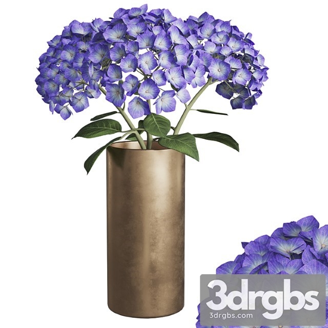 Hydrangea Branches In a Vase 02 3dsmax Download - thumbnail 1