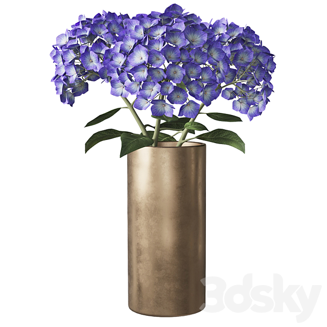 Hydrangea branches in a vase_02 3DS Max Model - thumbnail 4