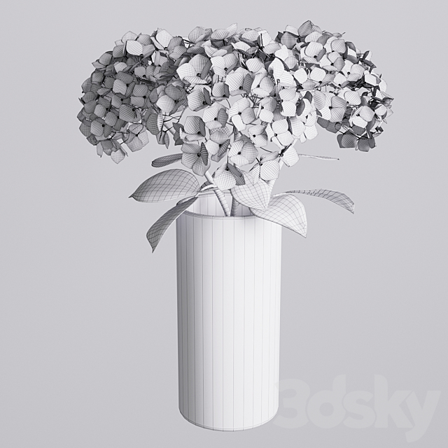 Hydrangea branches in a vase_02 3DS Max Model - thumbnail 5