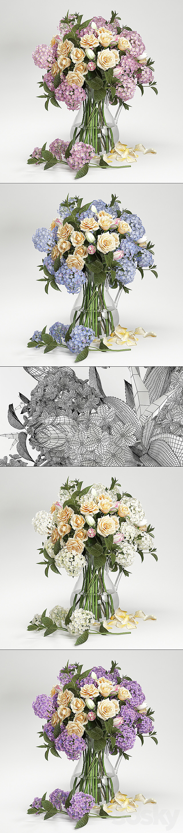 Hydrangea flowers 3DSMax File - thumbnail 2