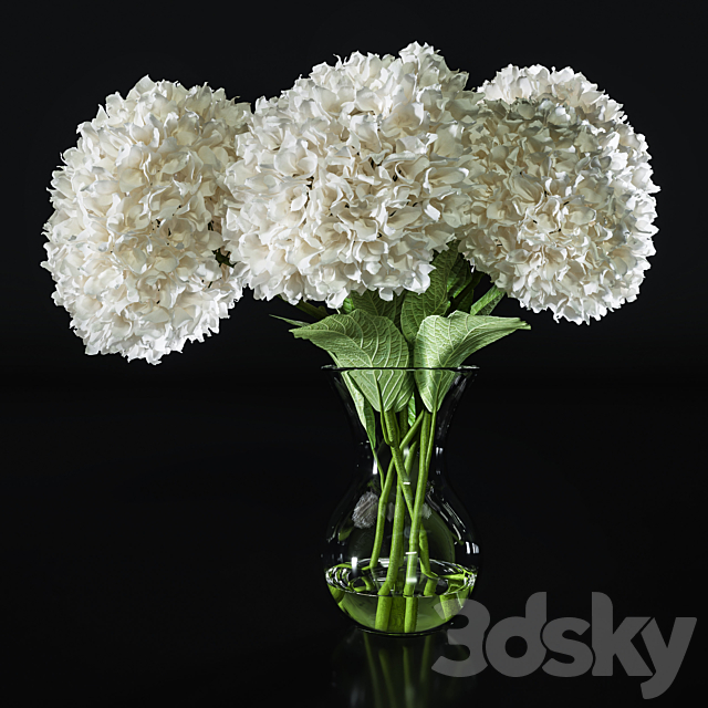 Hydrangea set 001 3DS Max Model - thumbnail 2