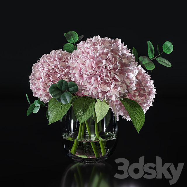 Hydrangea set 001 3DS Max Model - thumbnail 3