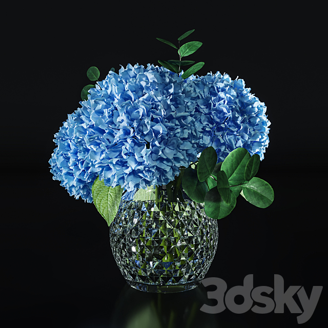 Hydrangea set 001 3DS Max Model - thumbnail 4