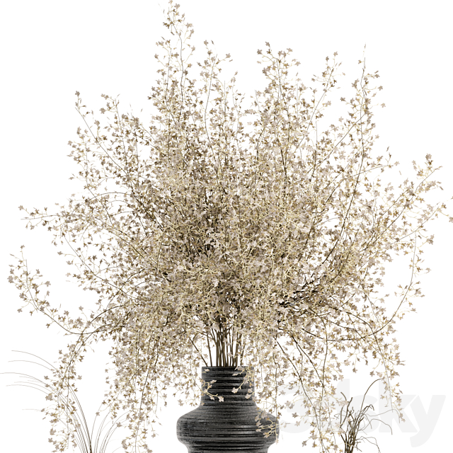 Indoor Dry Plants in rusty Concrete Pots – Set 288 3DSMax File - thumbnail 3