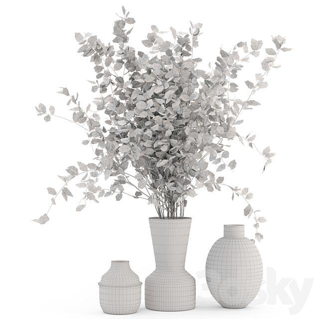 Indoor Dry Plants in rusty handmade Pots – Set 174 3DSMax File - thumbnail 7