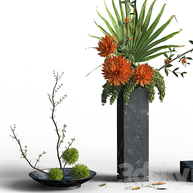 Indoor Plant Set 03 -three bouquets 3DSMax File - thumbnail 5