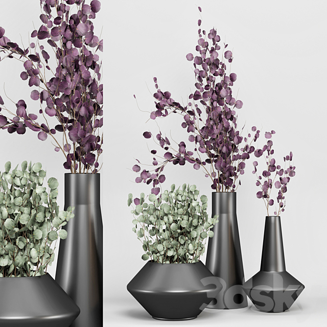 indoor Plant Set 04 – Eucalyptus bouquet 3ds Max - thumbnail 1