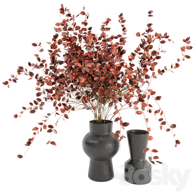 Indoor Plants in rusty Concrete Pots – Set 38 3DSMax File - thumbnail 1