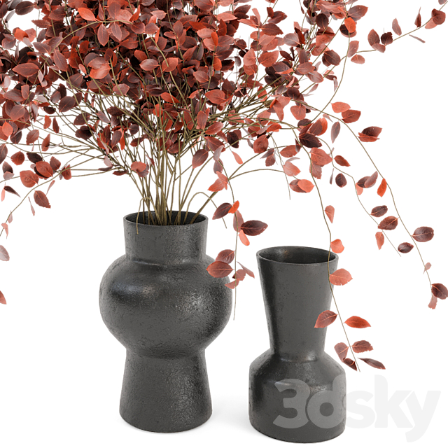 Indoor Plants in rusty Concrete Pots – Set 38 3DSMax File - thumbnail 3