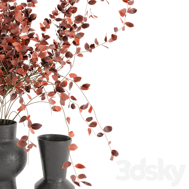 Indoor Plants in rusty Concrete Pots – Set 38 3DSMax File - thumbnail 4