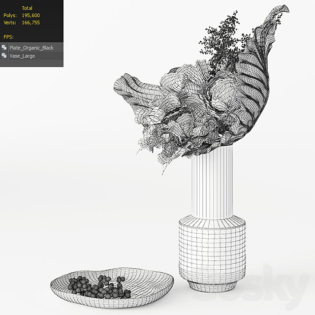 KARE_Vase Largo and Organic Plate 3DSMax File - thumbnail 3