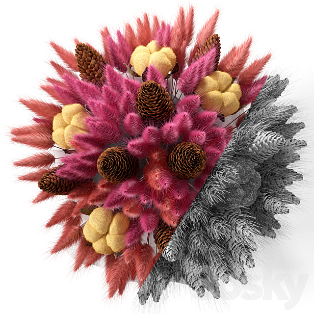 Lagurus bouquet 3DSMax File - thumbnail 3