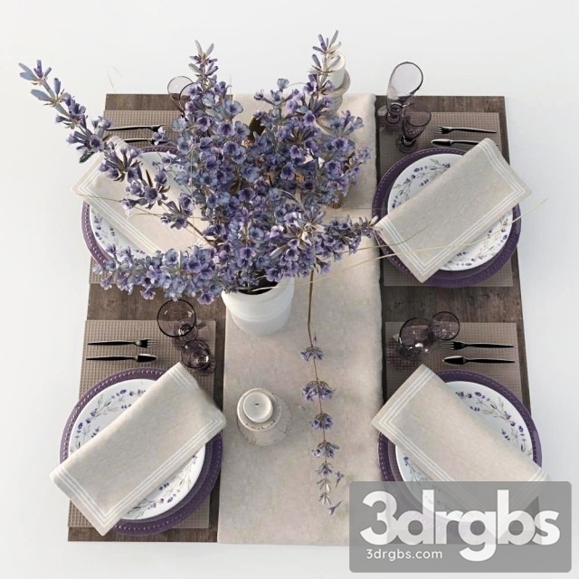 Lavender Bouequet Set 3dsmax Download - thumbnail 1